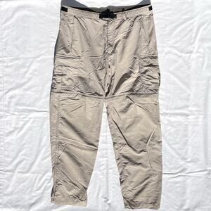 REI Convertible Nylon Hiking Pants Shorts Mens Large 32 Tan Khaki UPF 50+
